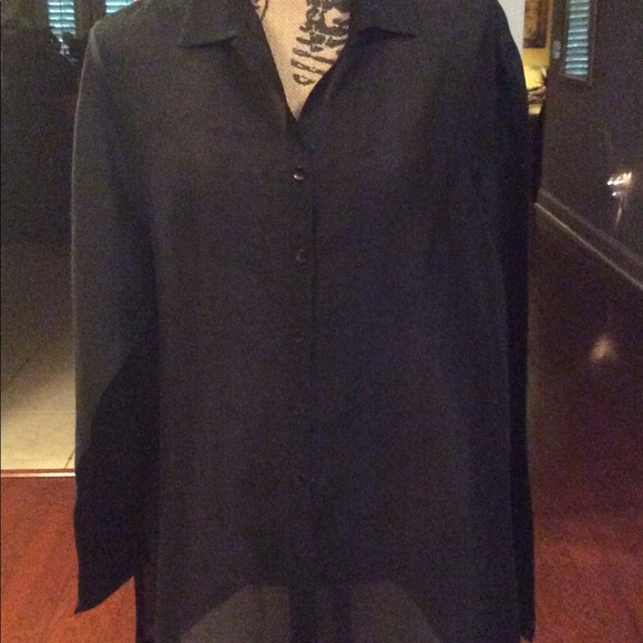 Chico's Tops - Chico’s Linen/Silk black shirt